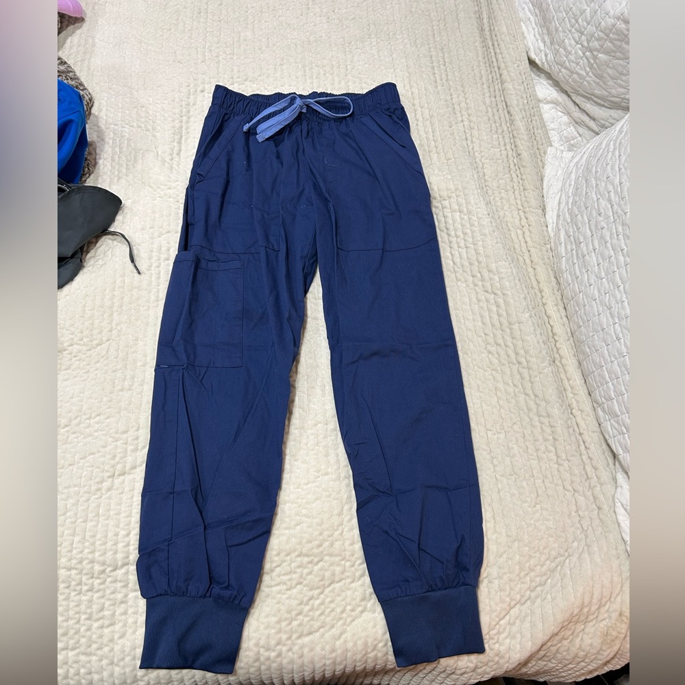 Right Gear Navy Blue Scrub Bottoms XS petite